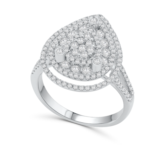 Moissanite Sterling Silver Ring Size 7 (Copy)